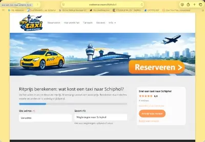 Taxi website met SMS verificatie OTP